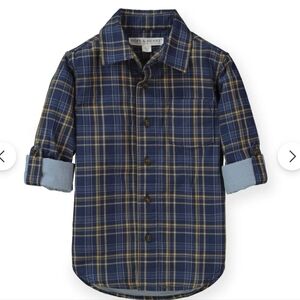 Hope & Henry Convertible Double Weave Button Down Shirt Sz XS